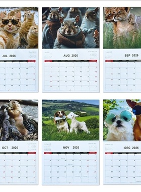 跨境新品 2026CALENDAR 狗狗大便日历 创意Dogs Pooping Calendar
