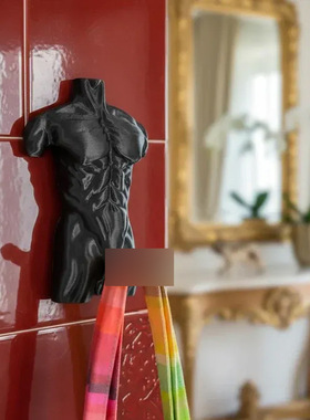 跨境新品Fun Muscular Man Wall Hook肌肉男墙钩3D打印浴室装饰品