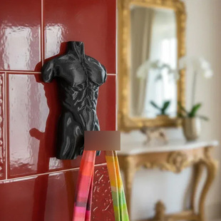跨境新品Fun Muscular Man Wall Hook肌肉男墙钩3D打印浴室装饰品