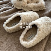 自留好物分享 女 毛毛鞋 治愈奶霜杏 INS高级感舒适色系加绒勃肯鞋