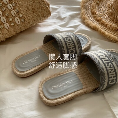 平底韩版ins外穿一字拖鞋