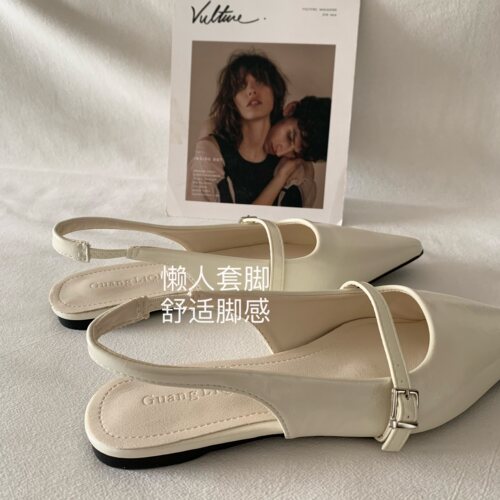 韩版ins女外穿尖头单鞋包头凉鞋
