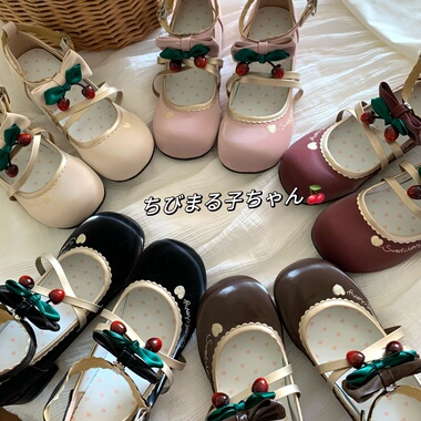 樱桃百利lo~日系超火ins仙女风百搭doll感高跟单鞋loita玛丽珍鞋