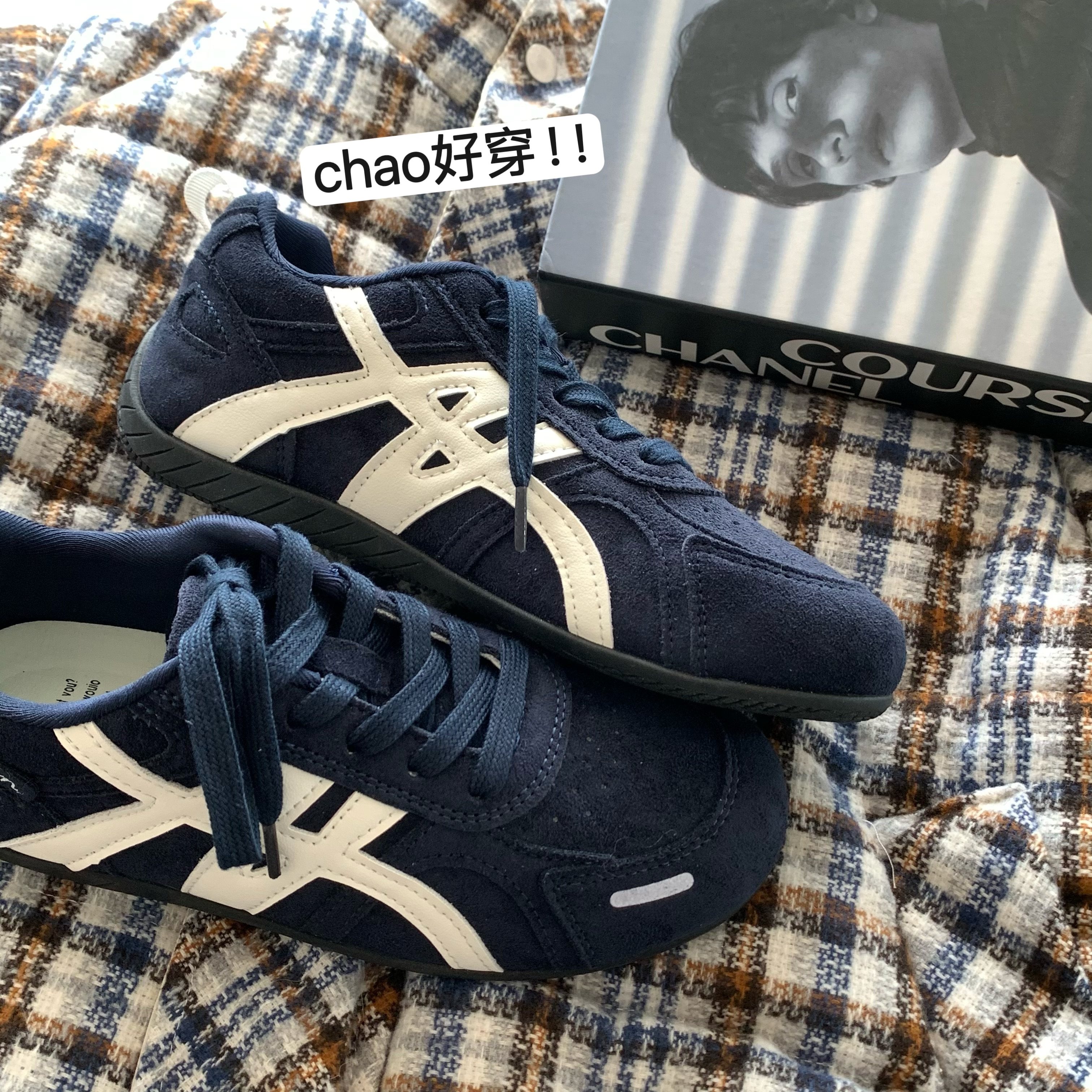 韩国ins春秋平底圆头休闲运动鞋