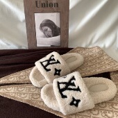 INS高及感毛毛拖鞋 女外穿冬新款 网红爆款 自留力推款 厚底毛毛鞋