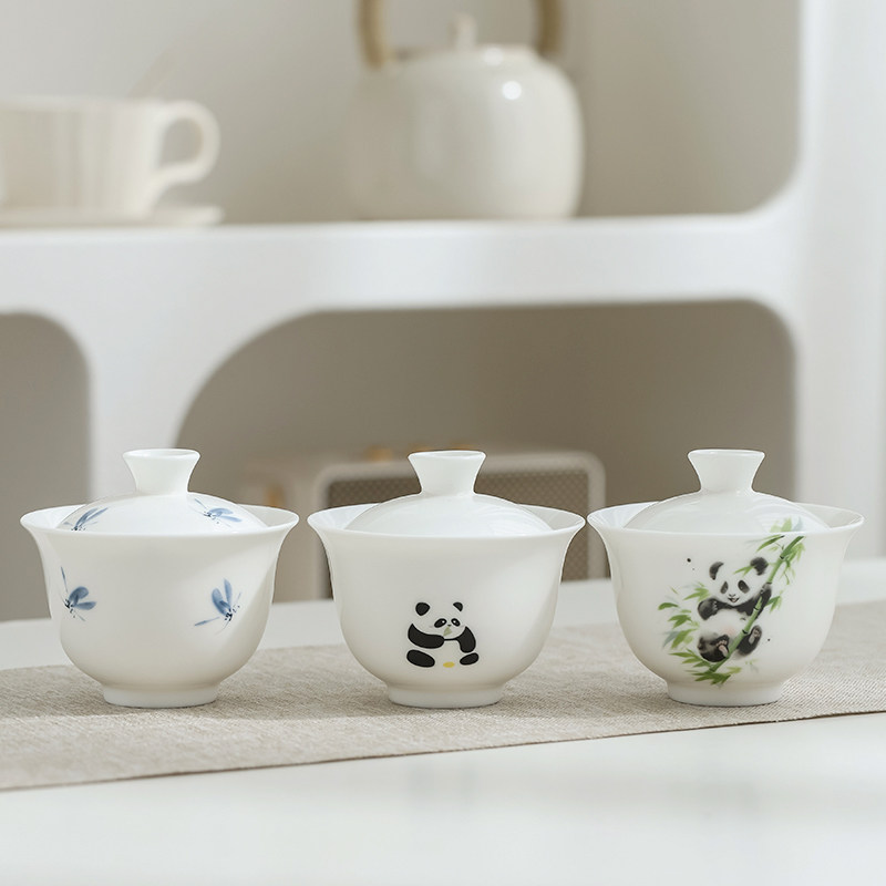 便携旅行茶具套装中式复古印花收纳包陶瓷盖碗茶杯整套户外泡茶,餐饮具,旅行茶具,淘宝优惠券,粉丝福利购,淘宝优惠卷