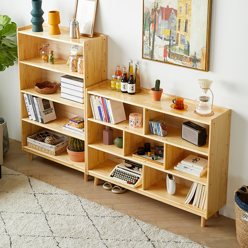 卧室儿童学生实木客厅柜子置物架