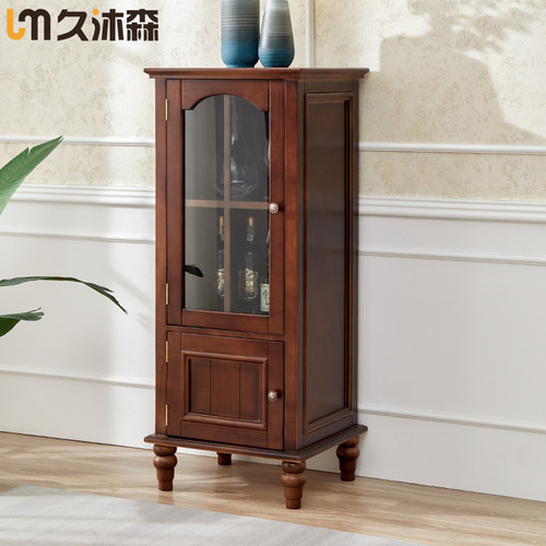 实木家用靠墙现代简约落地式酒柜