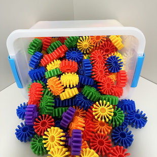 百变塑料积木套装 幼儿园桌面齿轮积木 拼插益智早教玩具