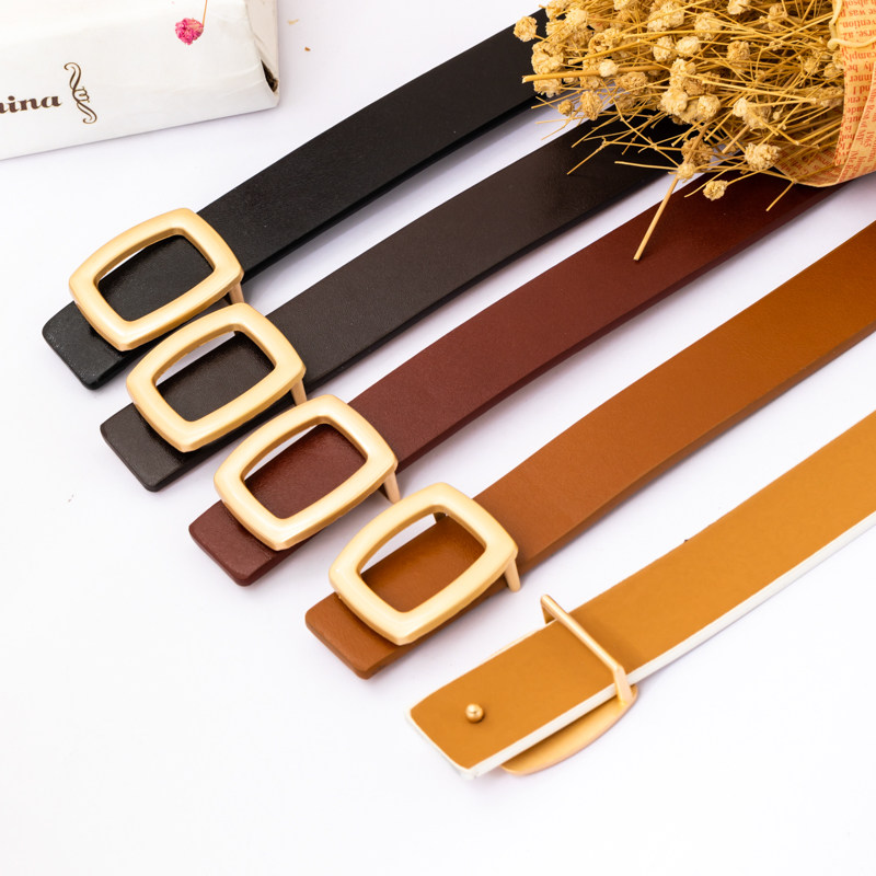 腰带女士简约装饰方扣皮带女学生韩版时尚裙带裤带百搭黑色网红款,服饰配件/皮带/帽子/围巾,腰带/皮带/腰链,淘宝优惠券,粉丝福利购,淘宝优惠卷