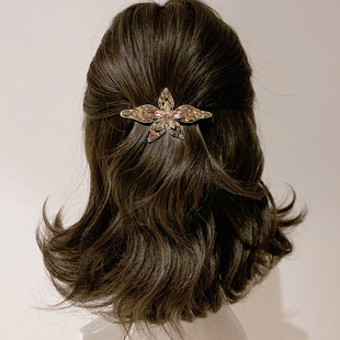 高级感水钻发夹头饰气质百搭后脑勺弹簧夹小号发卡新款刘海夹顶夹