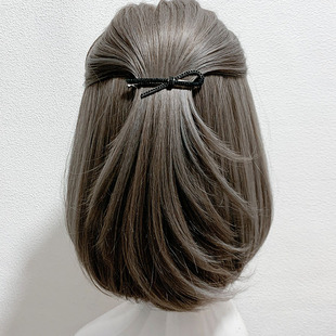 日韩气质水钻小号发夹女简约后脑勺弹簧夹一字发卡新款刘海夹顶夹