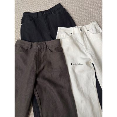 HolyMen汉麻亚麻休闲牛仔长裤