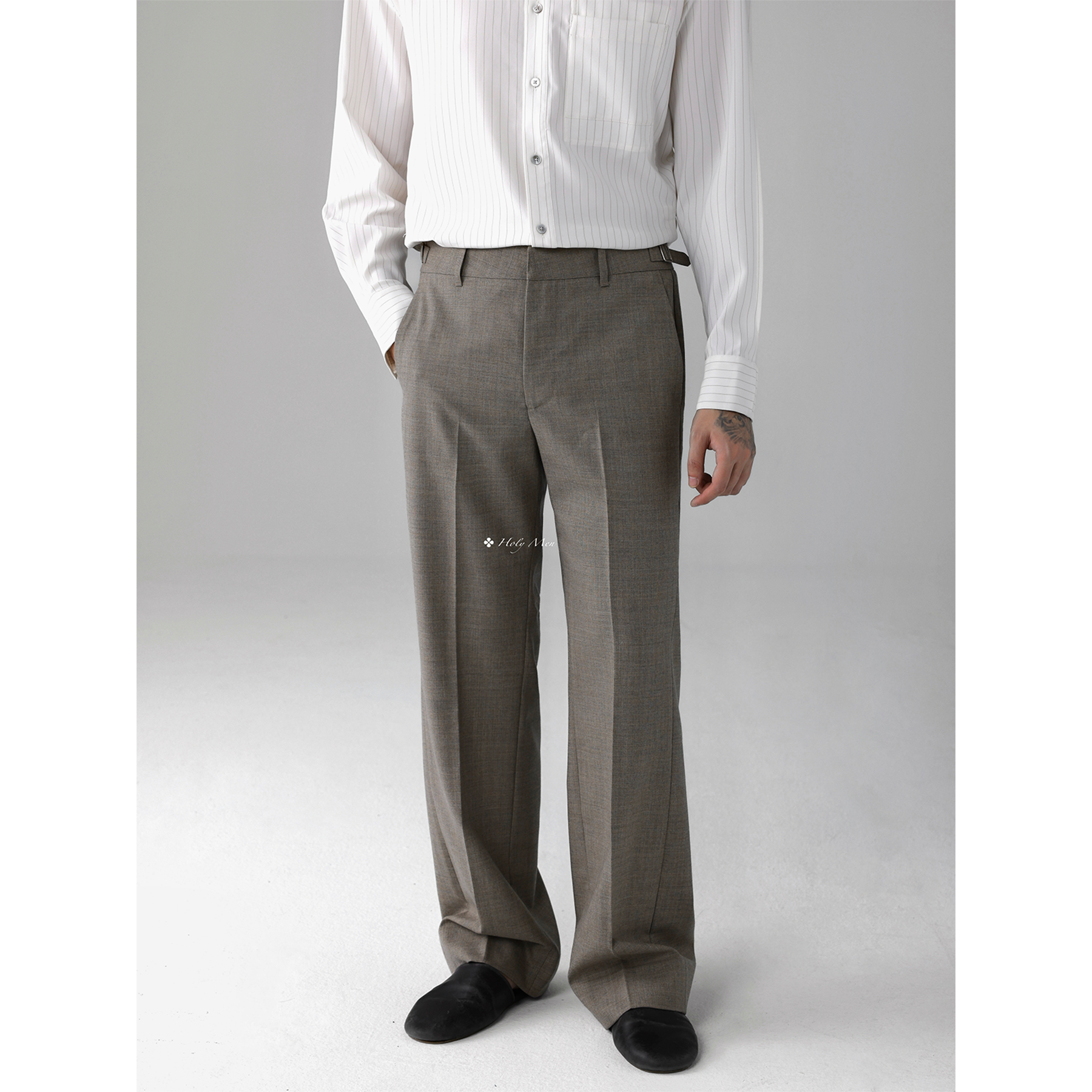 HolyMen | 日产nikke花纱高捻100%羊毛奢级工艺直筒微宽松西裤男,男装,西裤,淘宝优惠券,粉丝福利购,淘宝优惠卷