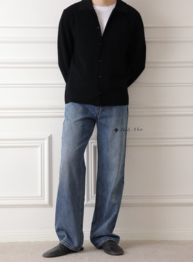 HolyMen | 25FW冈山KUROKI休闲中腰直筒RiRi拉链深蓝12.5oz牛仔裤