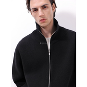 HolyMen 25FW重磅美丽诺纯羊毛扬子纱17.5强捻拉链毛衣外套