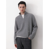 HolyMen 休闲毛衣 ｜140s超细美丽奴纯羊毛半拉链开衫