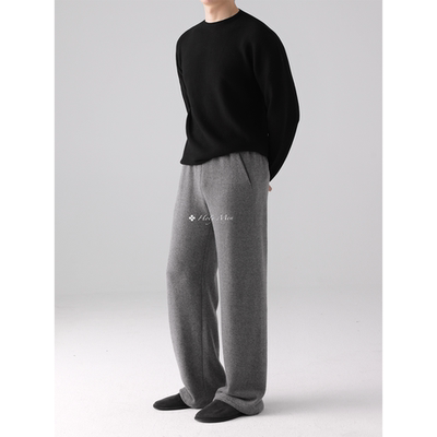 HolyMen羊毛圈圈纱加绒休闲卫裤