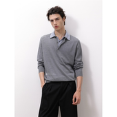 HolyMen 扬子纱软糯亲肤针织假两件Polo长袖