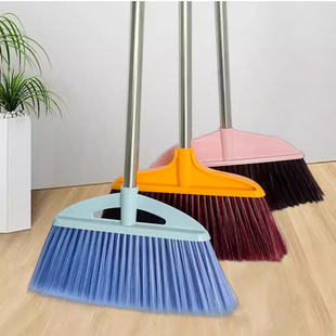 家用软毛扫把簸箕不锈钢杆套装扫地笤帚单个清洁塑料扫帚教室扫把
