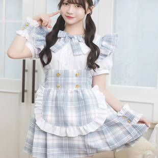 包邮包税 Clearstone×JamsCollection偶像格纹女仆装 地偶打歌服