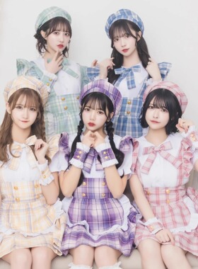 包邮包税 Clearstone×JamsCollection偶像格纹女仆装 地偶打歌服