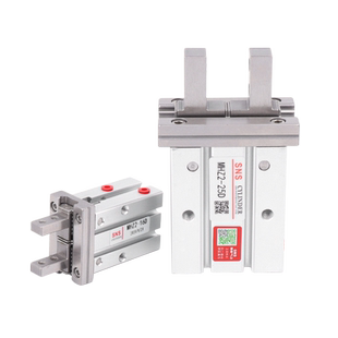 气动手指气缸mhzl2机械手平行夹爪气爪小型mhz2-16d/10d/20d/25d