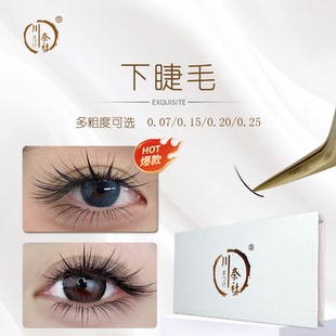 单根/多取下睫毛双尖扁毛柔软风吹动自然减龄放大双眼美睫店专用