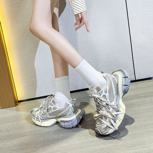 情侣增高厚底休闲运动鞋 九代巴黎3xl男女款 新款 2025春季 子 老爹鞋