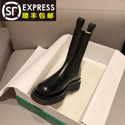 厚底内增高马丁靴女显瘦切尔西靴
