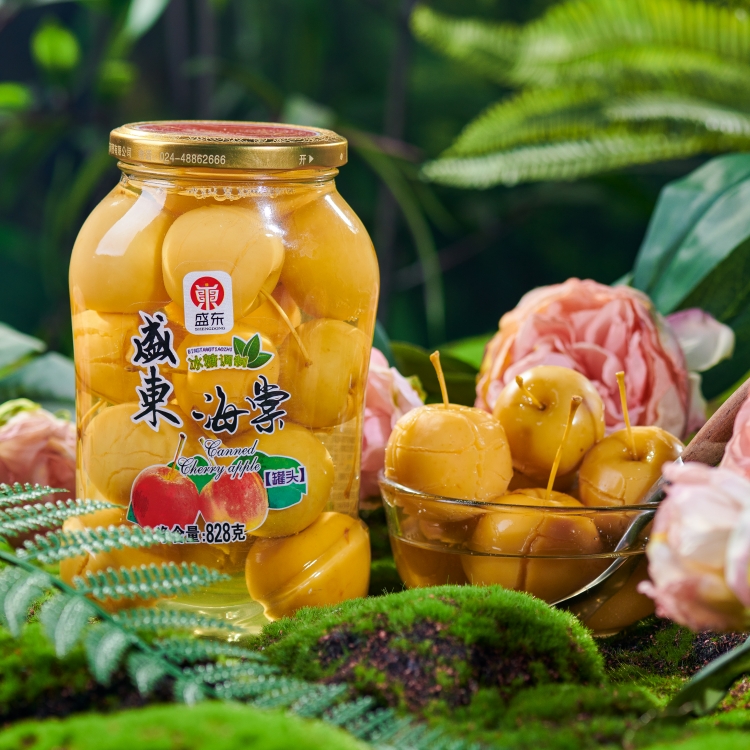 盛东罐头冰糖海棠沙果水果罐头