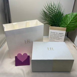 HR赫莲娜专柜原版翻盖礼盒空盒 HR礼袋  手提袋送礼盒子购物袋