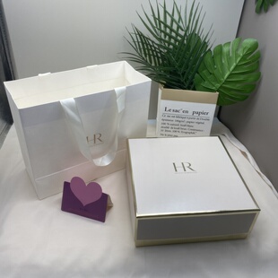 HR赫莲娜专柜原版同款大号礼盒礼袋黑绷带白绷带绿宝瓶礼品盒