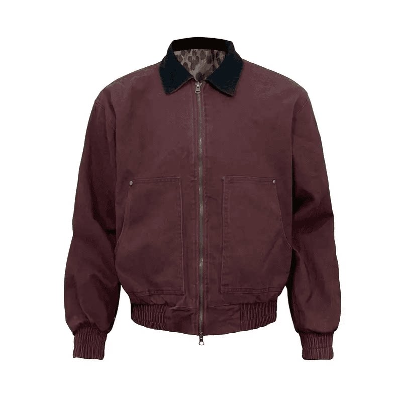 cleanfit春秋冬季潮流男士翻领纯棉夹克宽松休闲外套大码外套男款