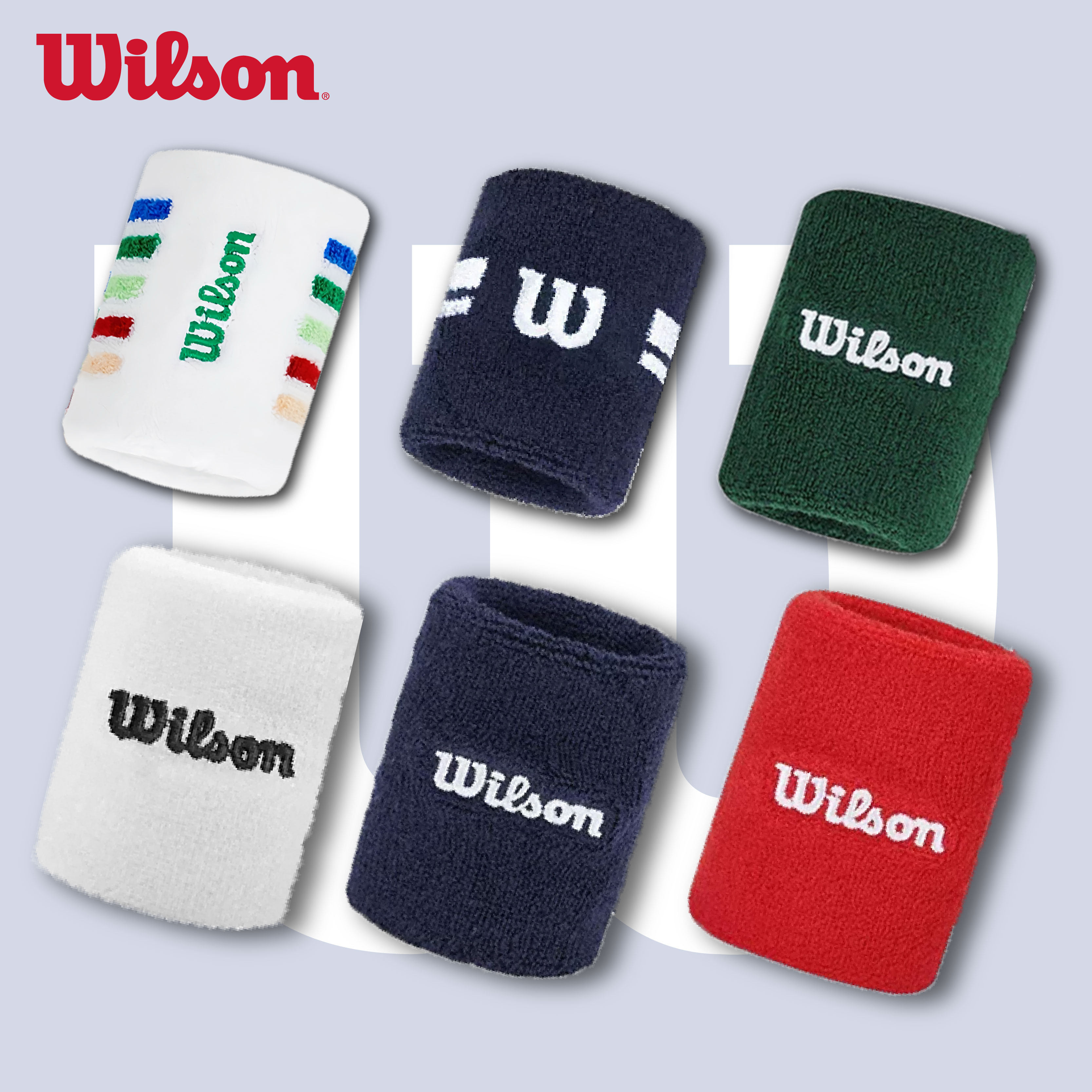 Wilson威尔胜25新款运动护腕网球羽毛球跑步健身擦汗吸汗网球护腕