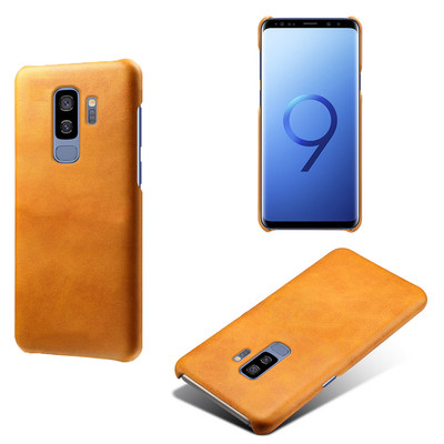 适用三星s9+手机壳素皮GalaxyS8皮质S9plus硬壳插卡半包创意商务