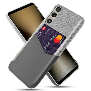 适用索尼xperia1 VI手机壳创意外壳插卡放证SONY 10IV保护套1iv带卡包半包硬壳布面拼接皮质撞色拼色外壳商务