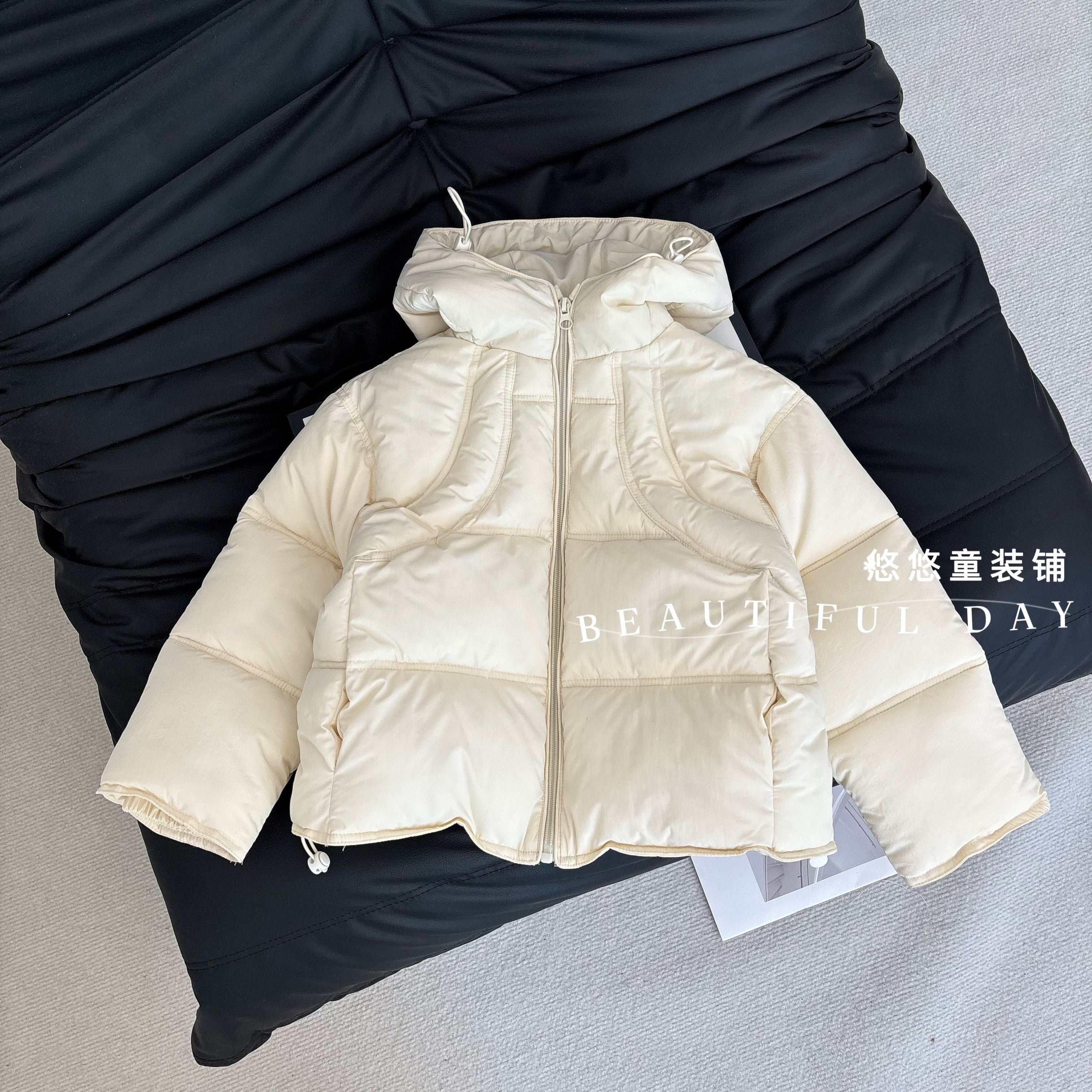 韩系女童泡芙面包服亲子冬季加厚保暖连帽棉服外套宽松短款,童装/婴儿装/亲子装,棉袄/棉服,淘宝优惠券,粉丝福利购,淘宝优惠卷