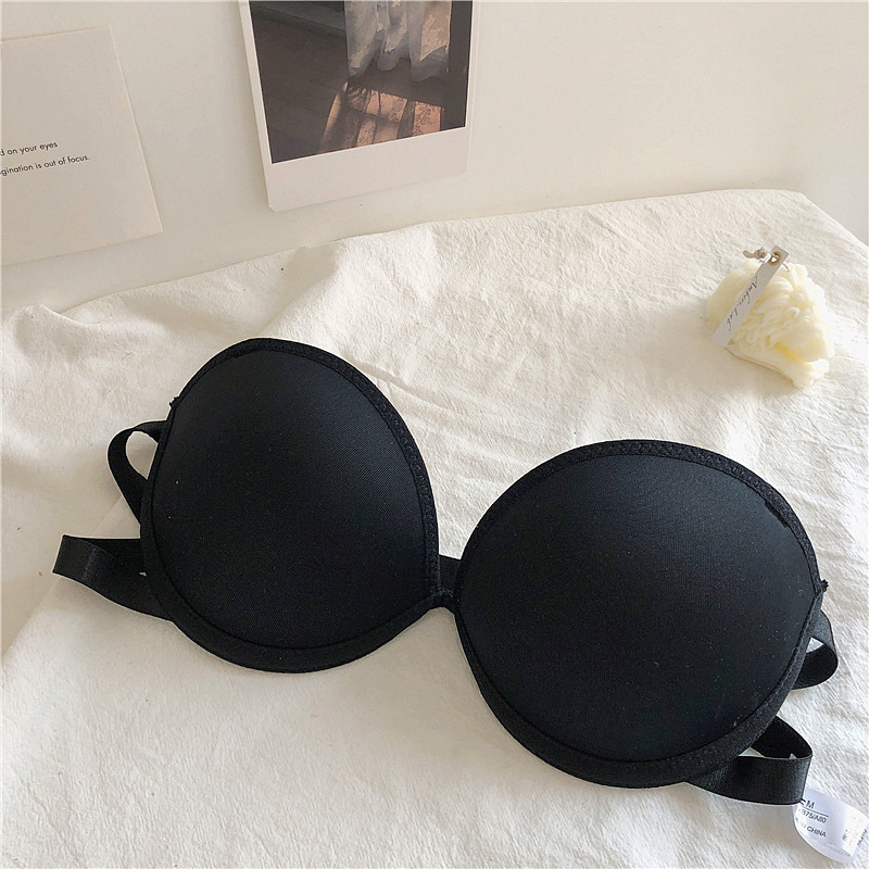 여성용 섹시한 끈이없는 브래지어 미끄럼 방지 작은 가슴 푸시 업 큰 가슴 브래지어 보이지 않는 브래지어 아름다운 등이없는