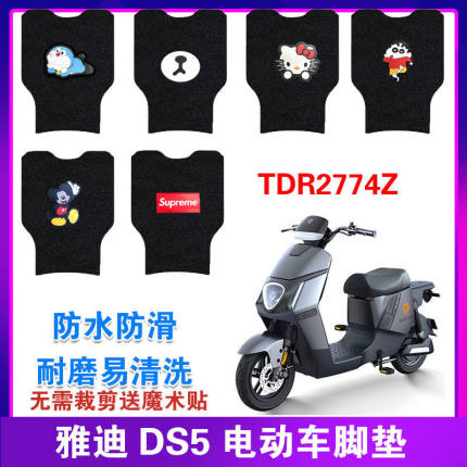 适用DS5电动车丝圈脚垫新国标电瓶车防水防滑脚踏垫TDR2774Z