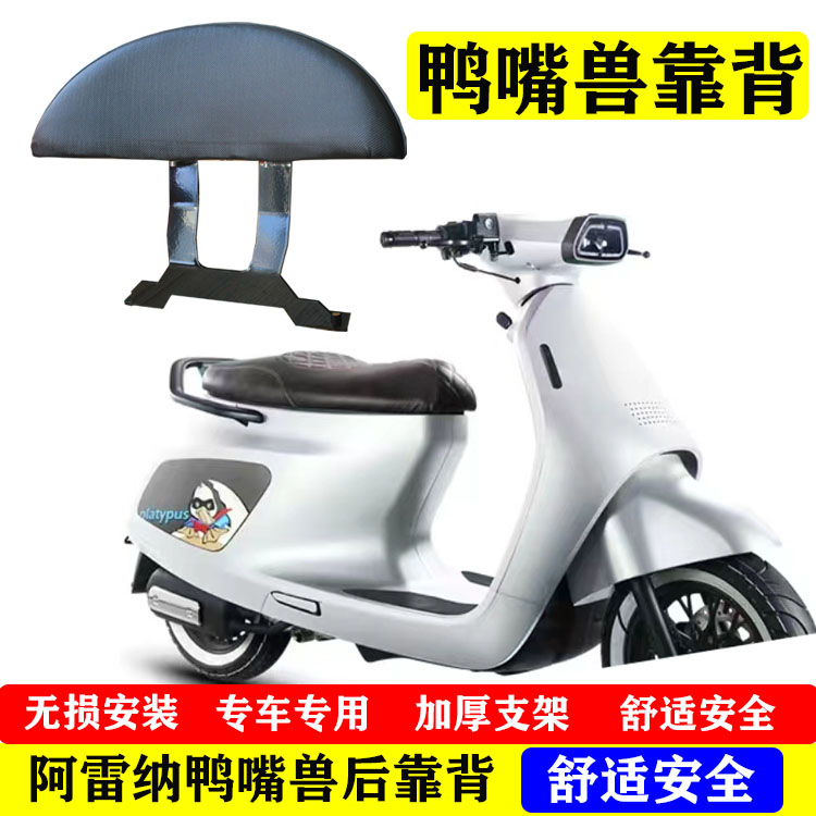 适用王野阿雷纳鸭嘴兽靠背后靠背带人靠背摩托车腰靠改装配件