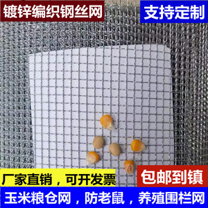 玉米粮仓网镀锌钢丝网小孔编织网苞米网粮食网防老鼠铁丝网养殖网