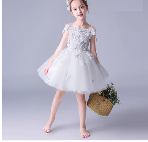 粉色生日春季演出服走秀公主裙