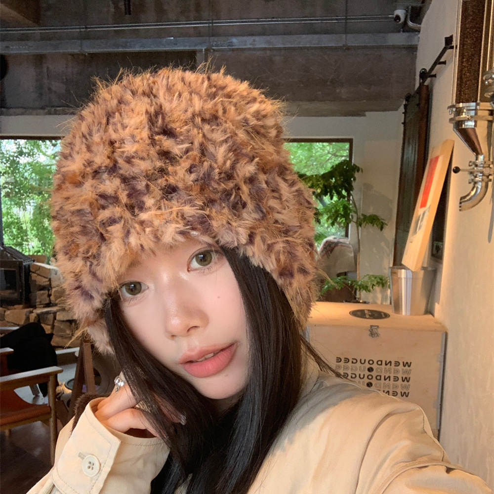 新款包包帽子一体毛线帽秋冬加厚毛绒针织帽女韩版个性保暖冷帽潮
