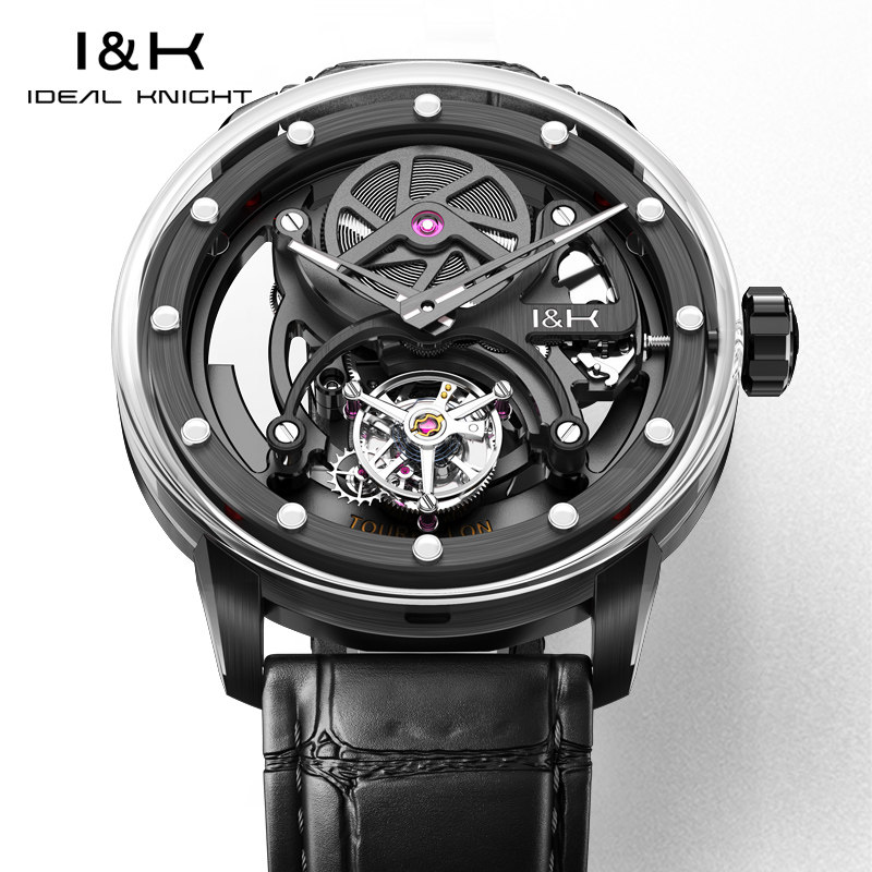 I&k理想骑士正品牌男士手表男款2026年新款真陀飞轮全自动机械表