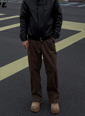 直播专属郑不凡CNIE凡越 重磅显高 小个子男装秋冬直筒工装裤休闲