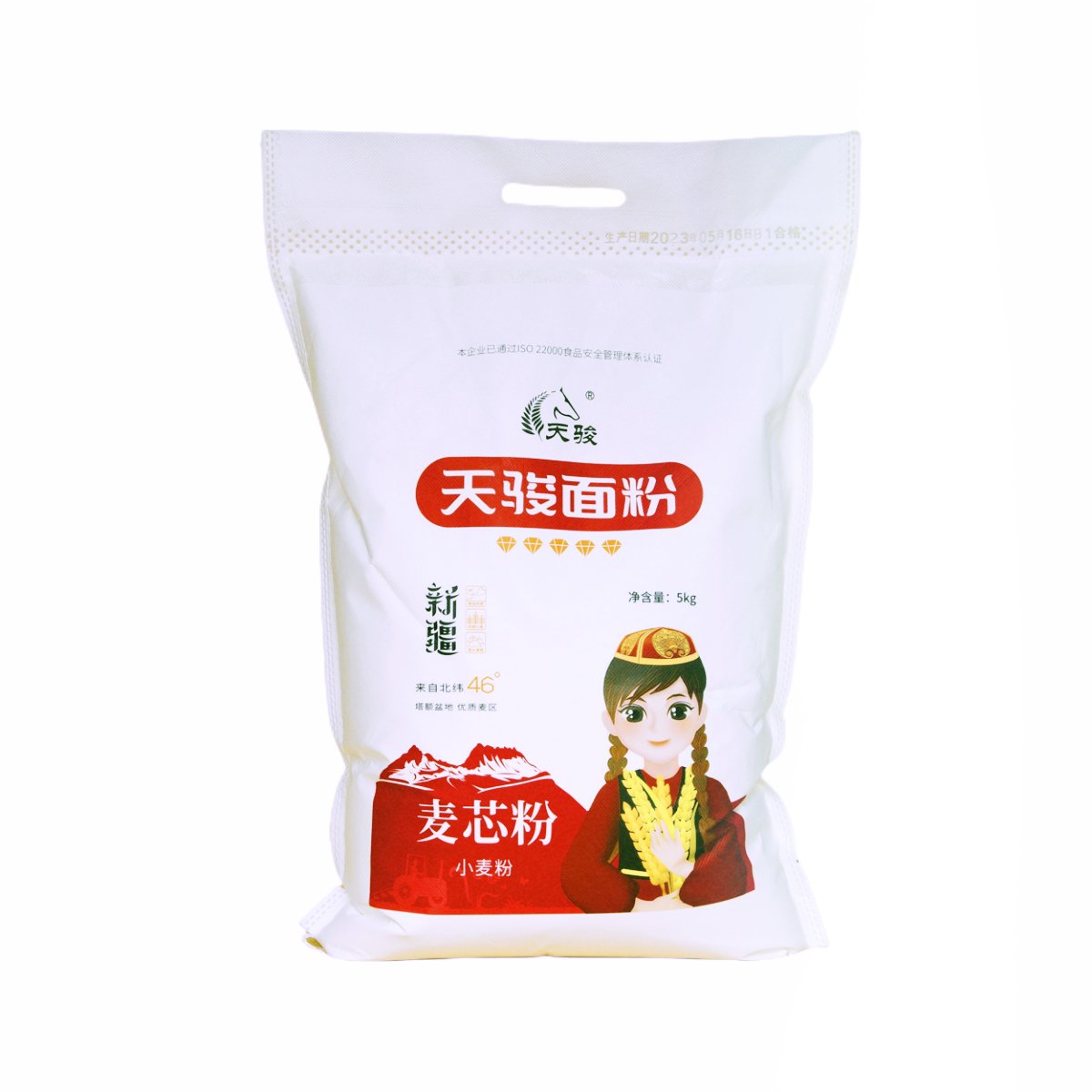 5kg天骏面粉新疆面粉中筋图片