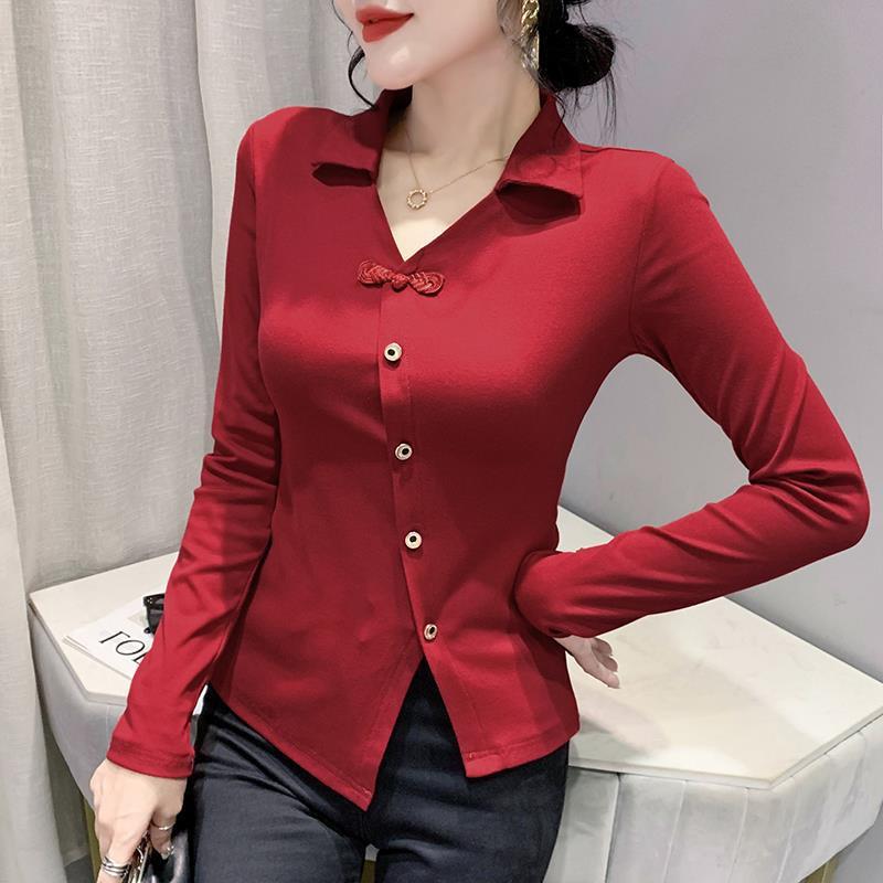 长袖休闲风网纱新款不规则领