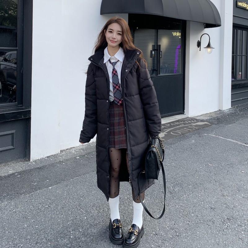 新款中戏同款羽绒棉服女长款过
