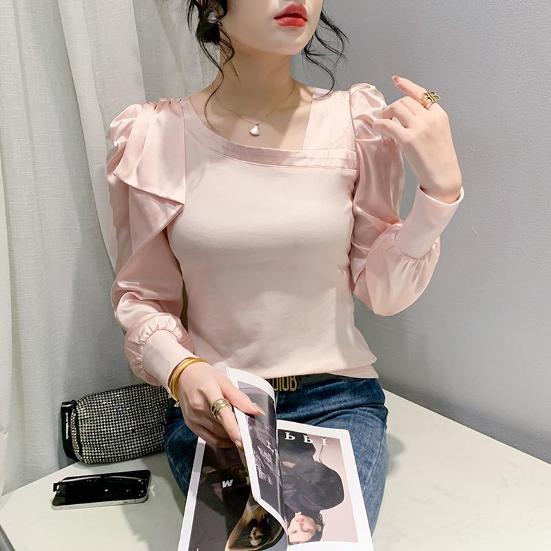 长袖休闲风网纱新款欧货韩版